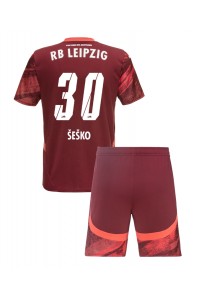 RB Leipzig Benjamin Sesko #30 Babytruitje Uit tenue Kind 2024-25 Korte Mouw (+ Korte broeken)